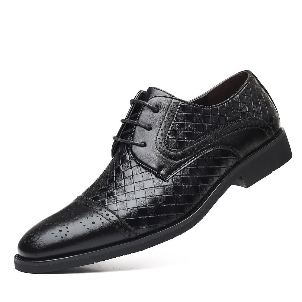 Men’s Trendy Business Casual Leather Shoes: Modern Comfort Style - Sixin1