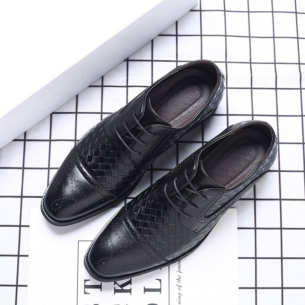 Men’s Trendy Business Casual Leather Shoes: Modern Comfort Style - Sixin1