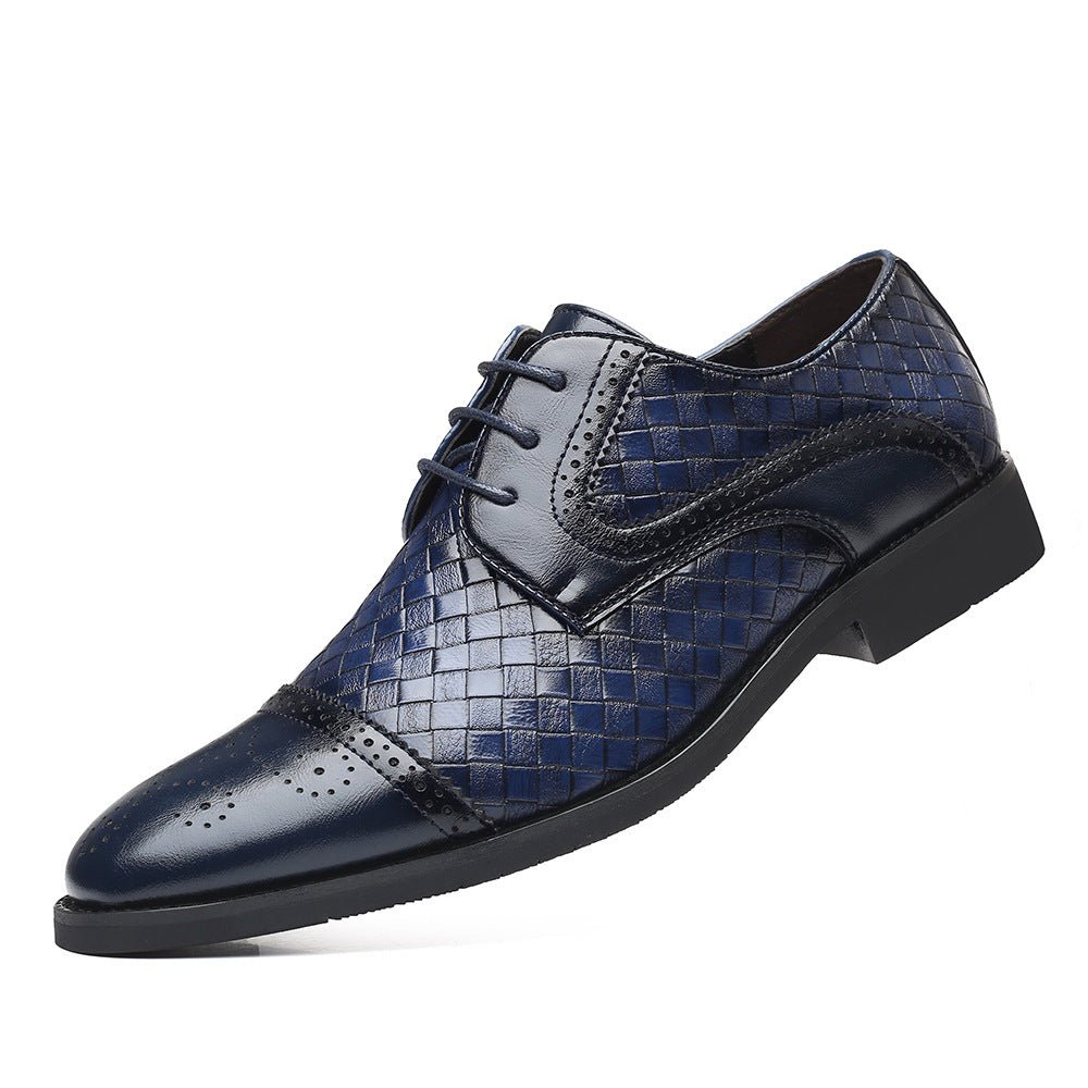 Men’s Trendy Business Casual Leather Shoes: Modern Comfort Style - Sixin1