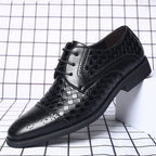 Men’s Trendy Business Casual Leather Shoes: Modern Comfort Style - Sixin1