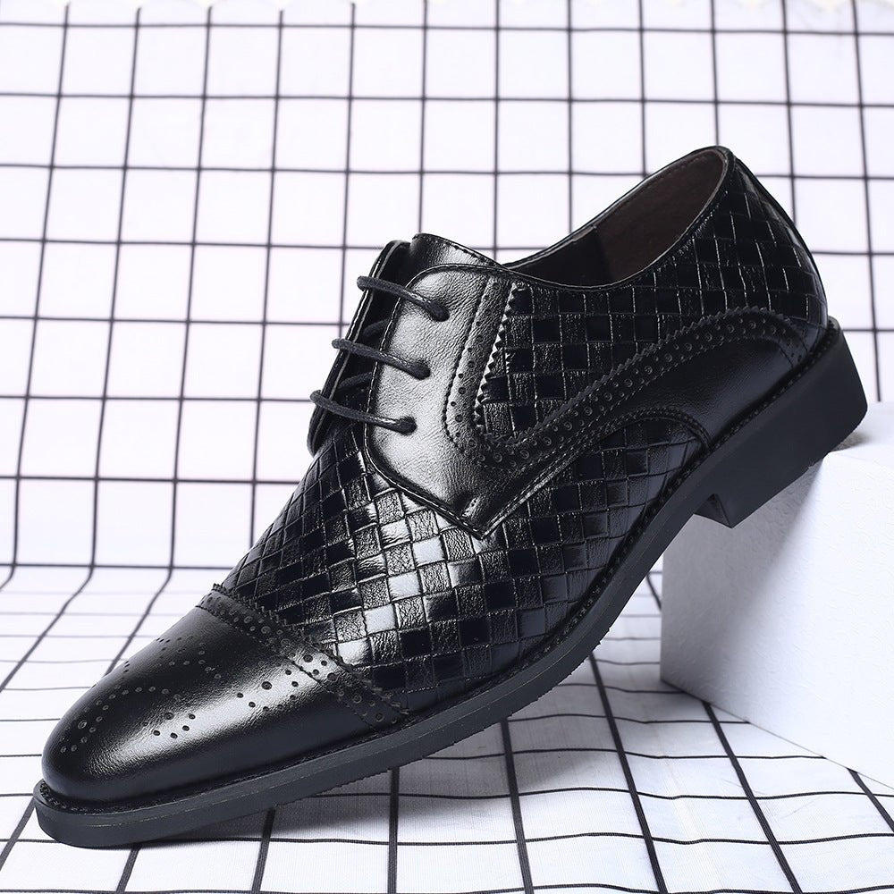 Men’s Trendy Business Casual Leather Shoes: Modern Comfort Style - Sixin1