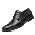 Men’s Trendy Business Casual Leather Shoes: Modern Comfort Style - Sixin1