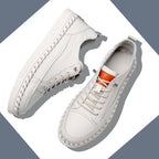 Minimalist Genuine Leather Sneakers: Men’s Casual All - Day Comfort Shoes - Sixin1