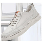 Minimalist Genuine Leather Sneakers: Men’s Casual All - Day Comfort Shoes - Sixin1