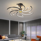 Modern Minimalist Ceiling Fan Light: Quiet LED Fan Lamp for Living Room - Sixin1