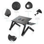 Multi - Function Laptop Table: Foldable Stand with Cooling Fans - Sixin1