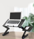 Multi - Function Laptop Table: Foldable Stand with Cooling Fans - Sixin1