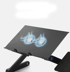 Multi - Function Laptop Table: Foldable Stand with Cooling Fans - Sixin1