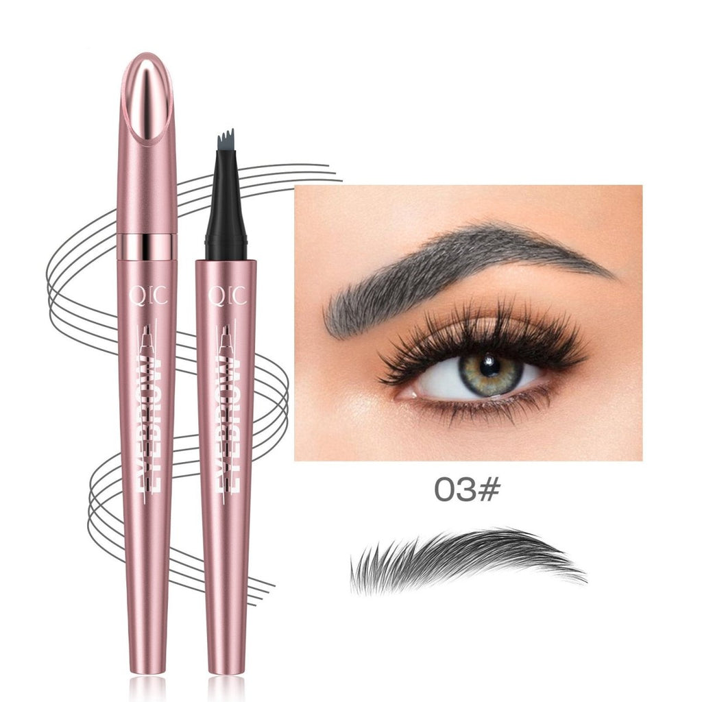 Natural Hair - Stroke Brow Pen: Waterproof 4 Tip Eyebrow Pencil - Sixin1