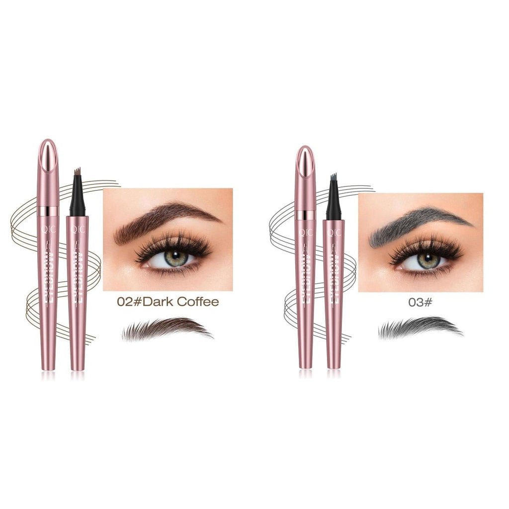 Natural Hair - Stroke Brow Pen: Waterproof 4 Tip Eyebrow Pencil - Sixin1
