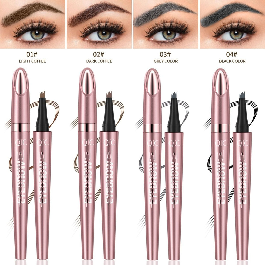 Natural Hair - Stroke Brow Pen: Waterproof 4 Tip Eyebrow Pencil - Sixin1