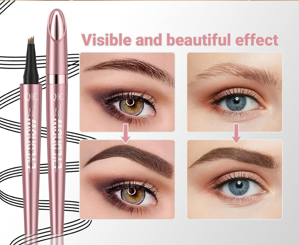 Natural Hair - Stroke Brow Pen: Waterproof 4 Tip Eyebrow Pencil - Sixin1