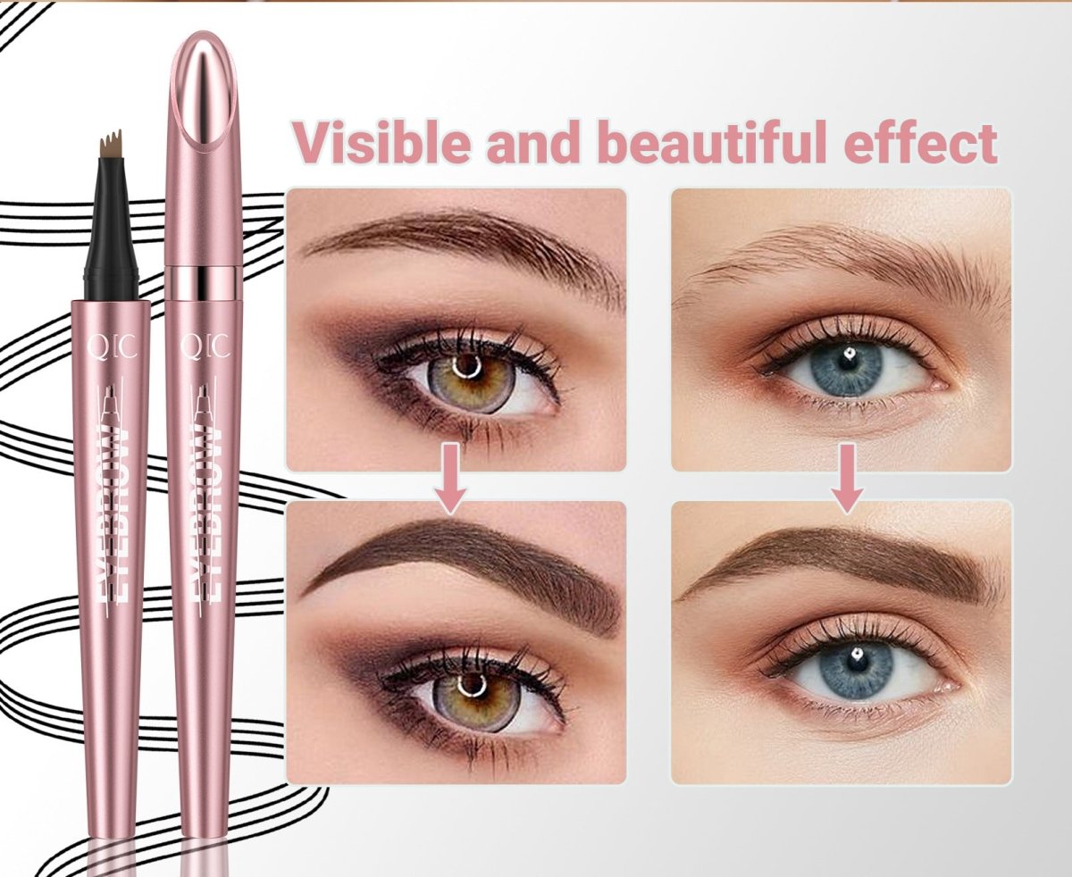 Natural Hair - Stroke Brow Pen: Waterproof 4 Tip Eyebrow Pencil - Sixin1