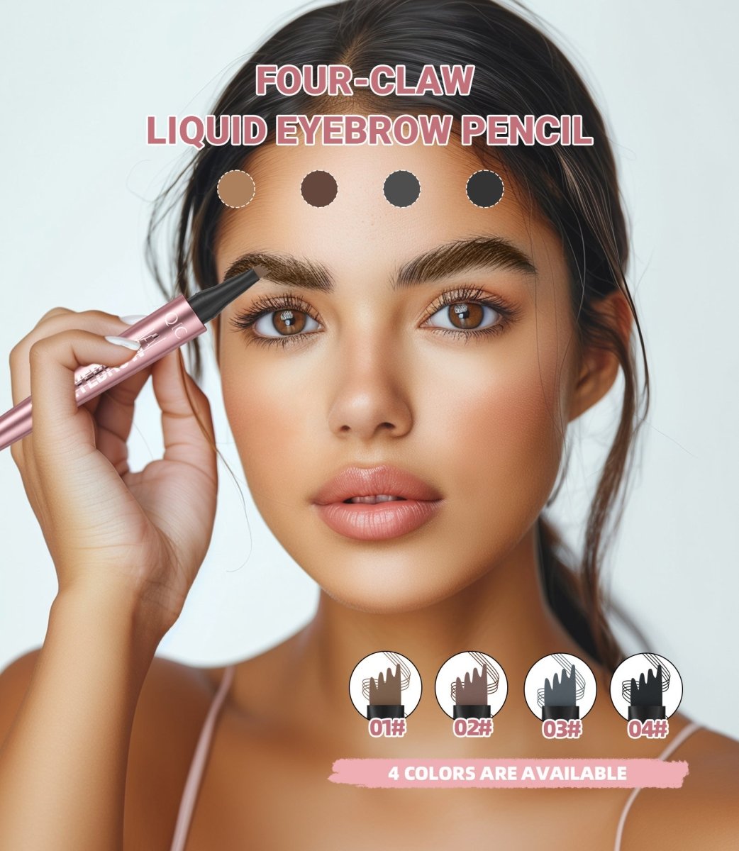 Natural Hair - Stroke Brow Pen: Waterproof 4 Tip Eyebrow Pencil - Sixin1