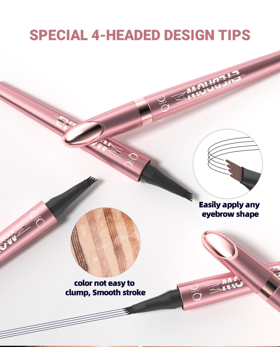 Natural Hair - Stroke Brow Pen: Waterproof 4 Tip Eyebrow Pencil - Sixin1