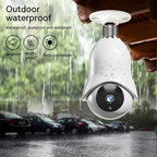 Outdoor WiFi Bulb Camera: Dual-Band HD Security with Night Vision & 360° View - Sixin1
