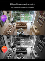 Outdoor WiFi Bulb Camera: Dual-Band HD Security with Night Vision & 360° View - Sixin1