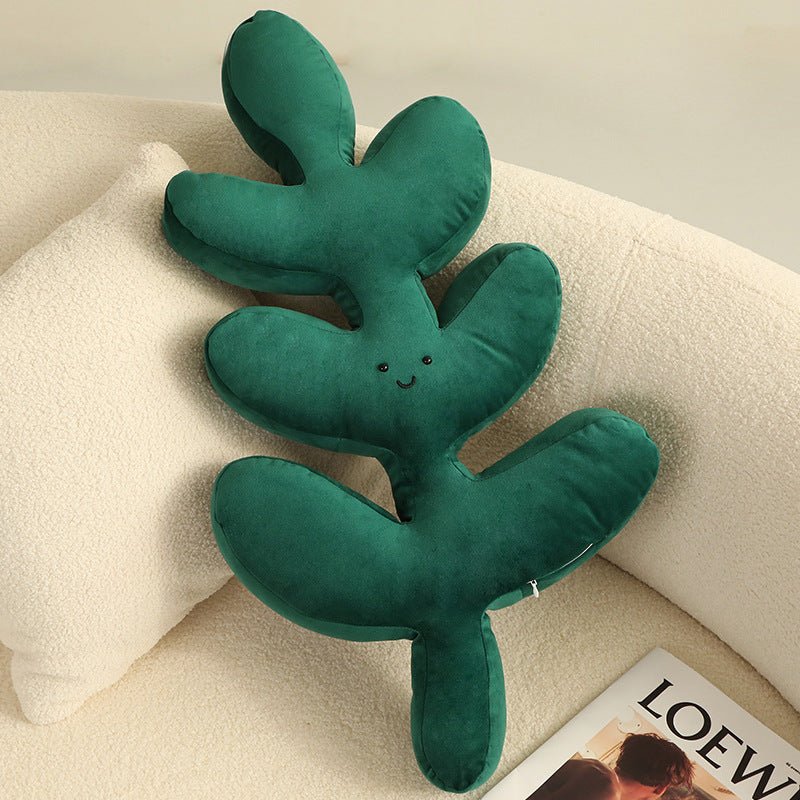 Philodendron Leaf Throw Pillow - Sixin1