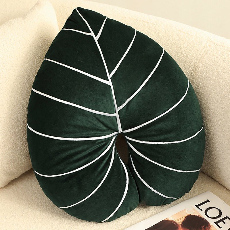 Philodendron Leaf Throw Pillow - Sixin1