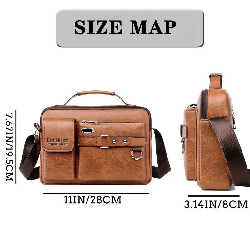 Pierdan Men’s Premium Crossbody Bag: Casual Commuter Shoulder Pack - Sixin1