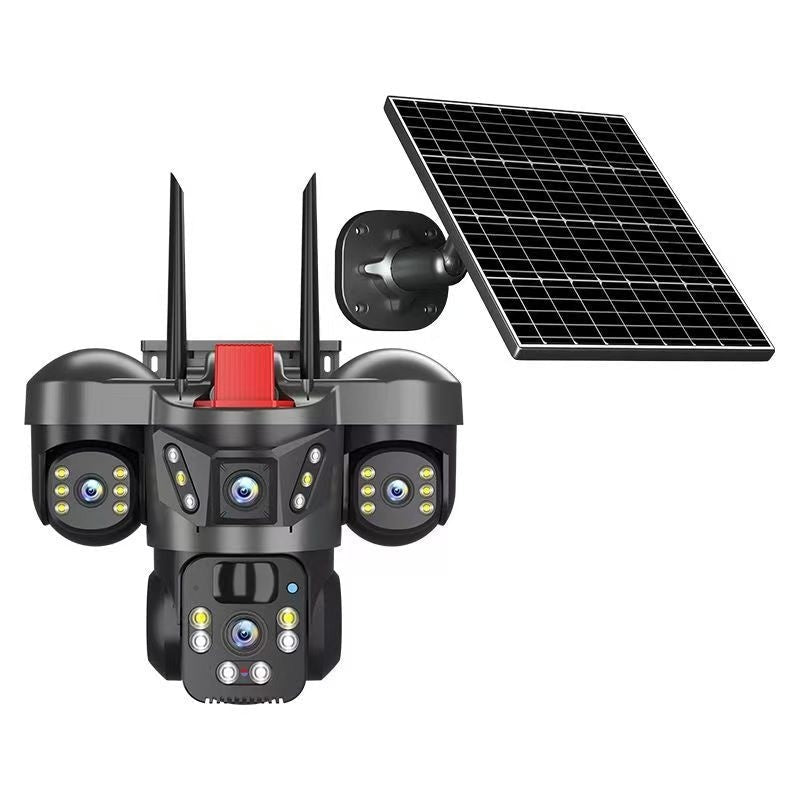 Plug-Free Solar Security Camera: Wireless Outdoor Monitoring with Battery & Night Vision - Sixin1
