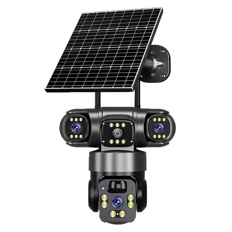 Plug-Free Solar Security Camera: Wireless Outdoor Monitoring with Battery & Night Vision - Sixin1