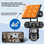 Plug-Free Solar Security Camera: Wireless Outdoor Monitoring with Battery & Night Vision - Sixin1