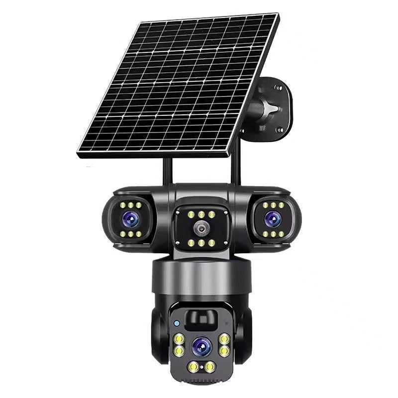 Plug-Free Solar Security Camera: Wireless Outdoor Monitoring with Battery & Night Vision - Sixin1