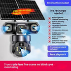 Plug-Free Solar Security Camera: Wireless Outdoor Monitoring with Battery & Night Vision - Sixin1
