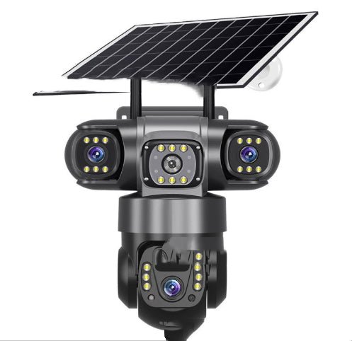 Plug-Free Solar Security Camera: Wireless Outdoor Monitoring with Battery & Night Vision - Sixin1