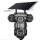 Plug-Free Solar Security Camera: Wireless Outdoor Monitoring with Battery & Night Vision - Sixin1