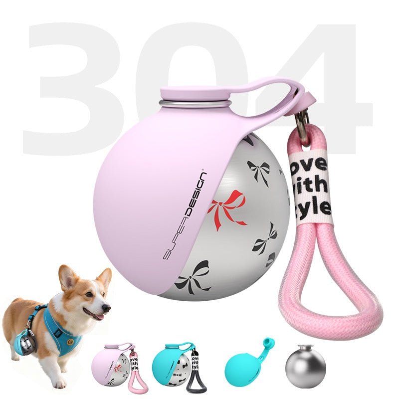 Portable Dog Water Bottle: Travel Pet Drinking Cup with Built - In Bowl - Sixin1