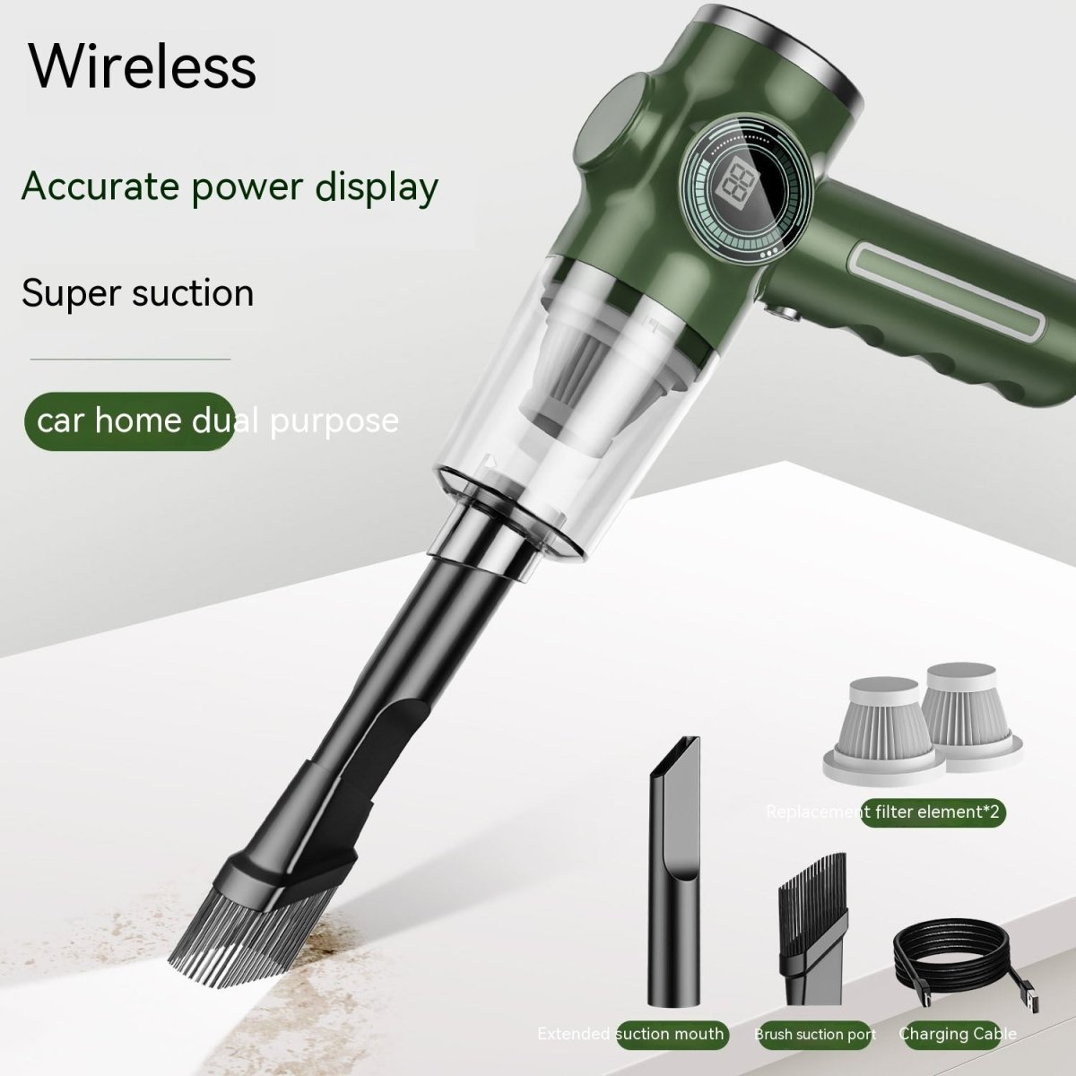 Portable Handheld Vacuum: Wireless Mini Cleaner for Car & Home Use - Sixin1