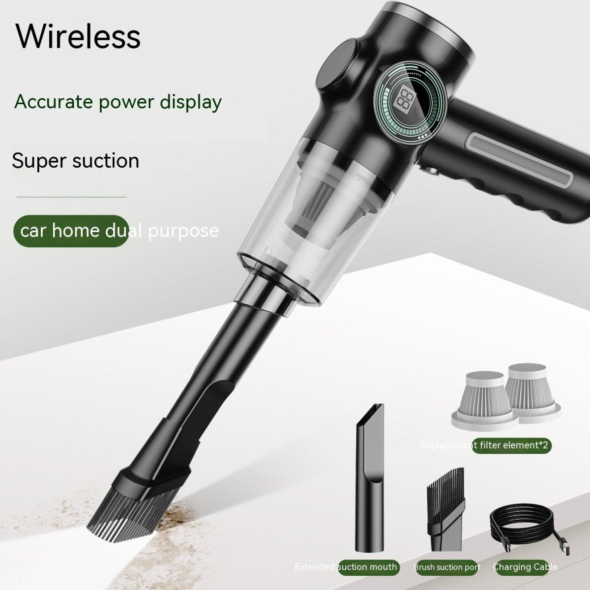 Portable Handheld Vacuum: Wireless Mini Cleaner for Car & Home Use - Sixin1