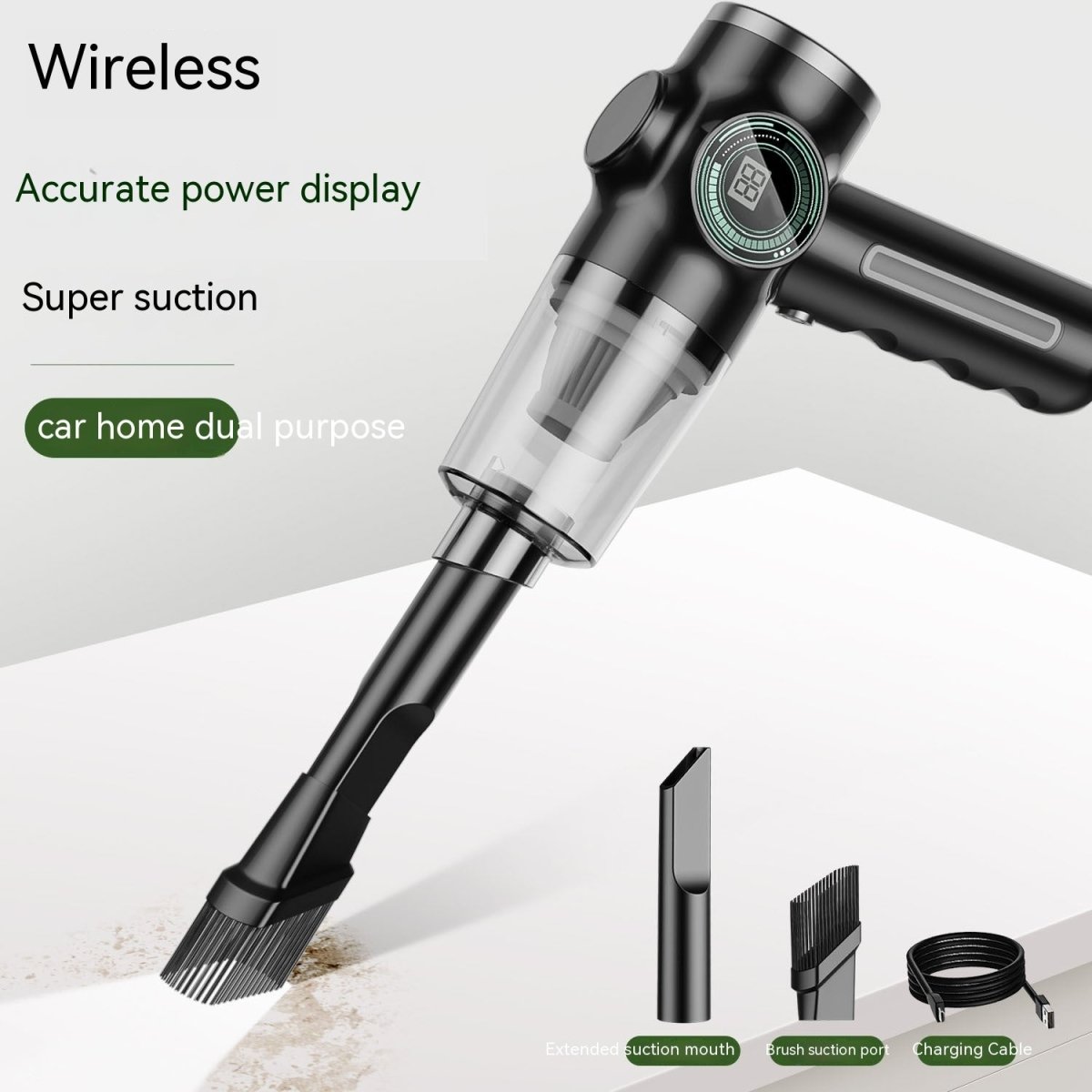 Portable Handheld Vacuum: Wireless Mini Cleaner for Car & Home Use - Sixin1
