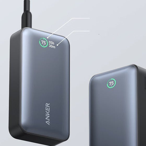 Portable Power Bank with Digital Screen: High - Capacity Backup Charger - Sixin1