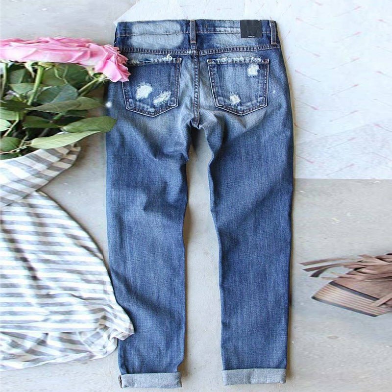 Printed Plus - Size Womens Casual Pants In European And American Style - Sixin1