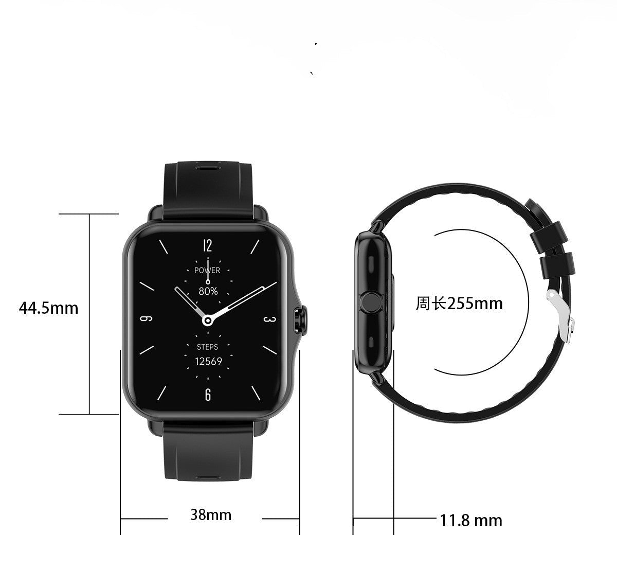 Q8 Y20 Smartwatch: Large Display, Bluetooth Calling & Music Contro - Sixin1