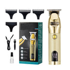 Rechargeable Hair Clipper with LCD Screen: Precision Metal Grooming Tool - Sixin1