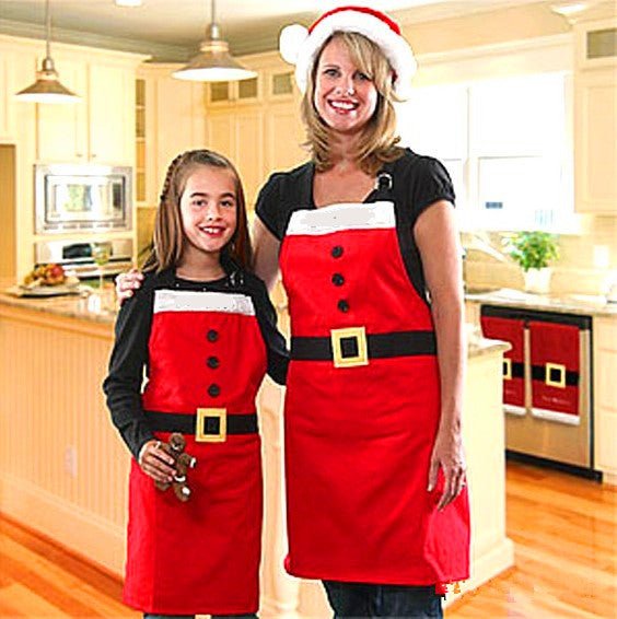 Red Merry Christmas Kitchen Apron - Sixin1