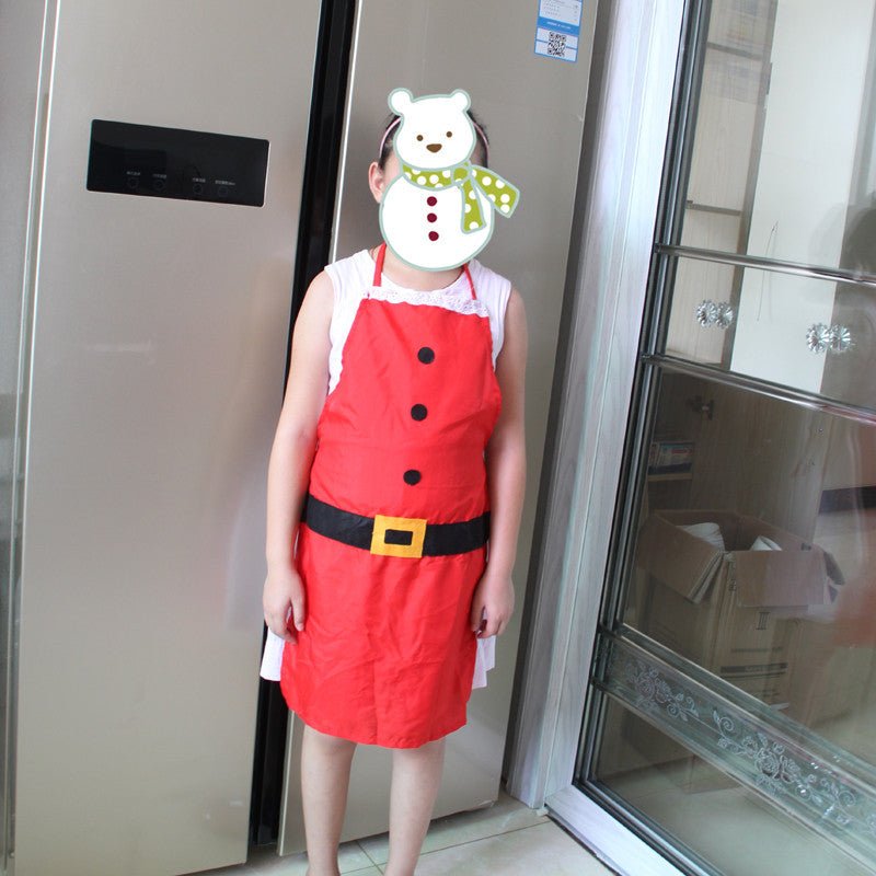 Red Merry Christmas Kitchen Apron - Sixin1