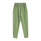 Slim Fit Leg Opening Zipper Ankle Banded Pants - Sixin1