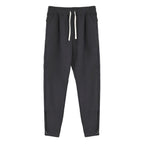 Slim Fit Leg Opening Zipper Ankle Banded Pants - Sixin1