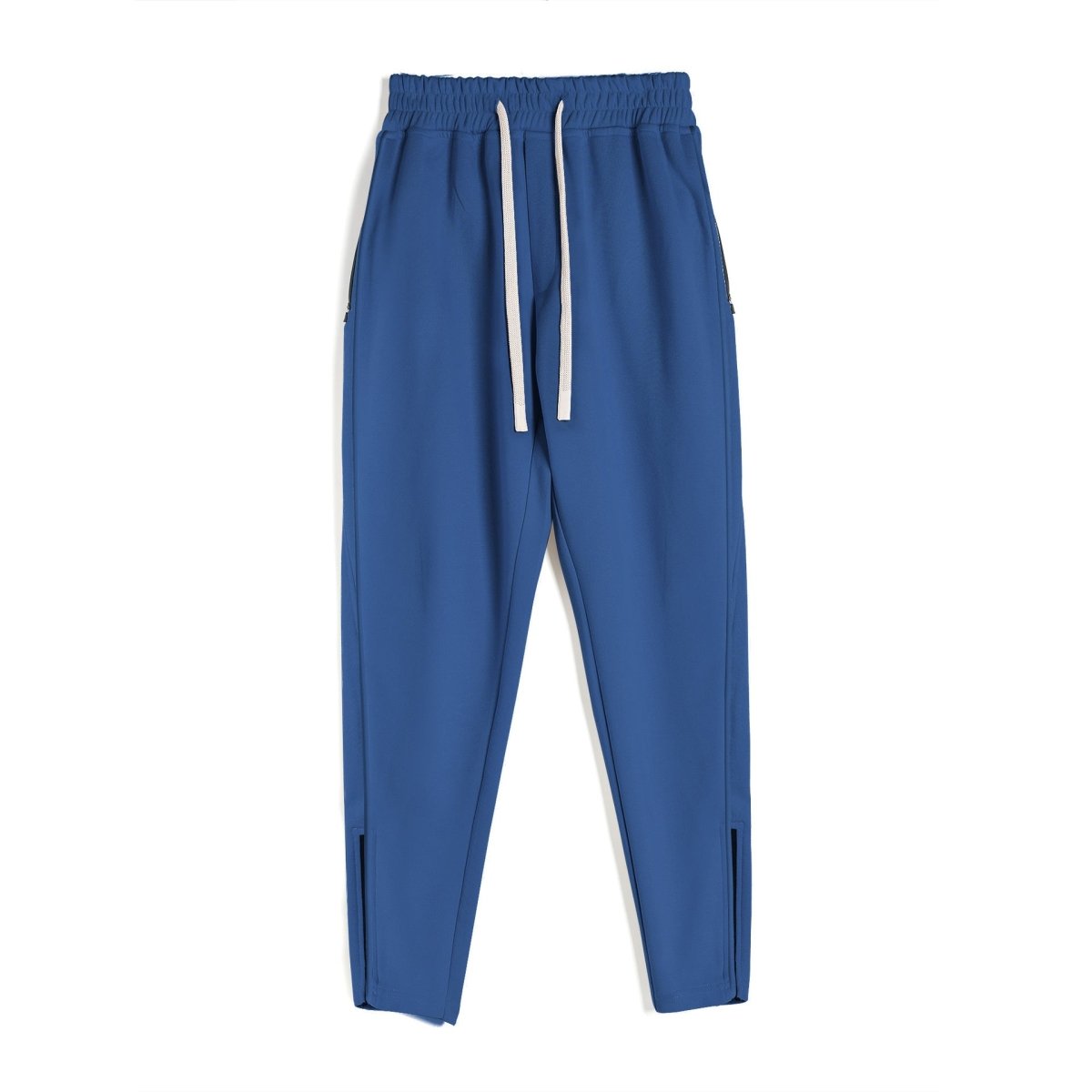 Slim Fit Leg Opening Zipper Ankle Banded Pants - Sixin1