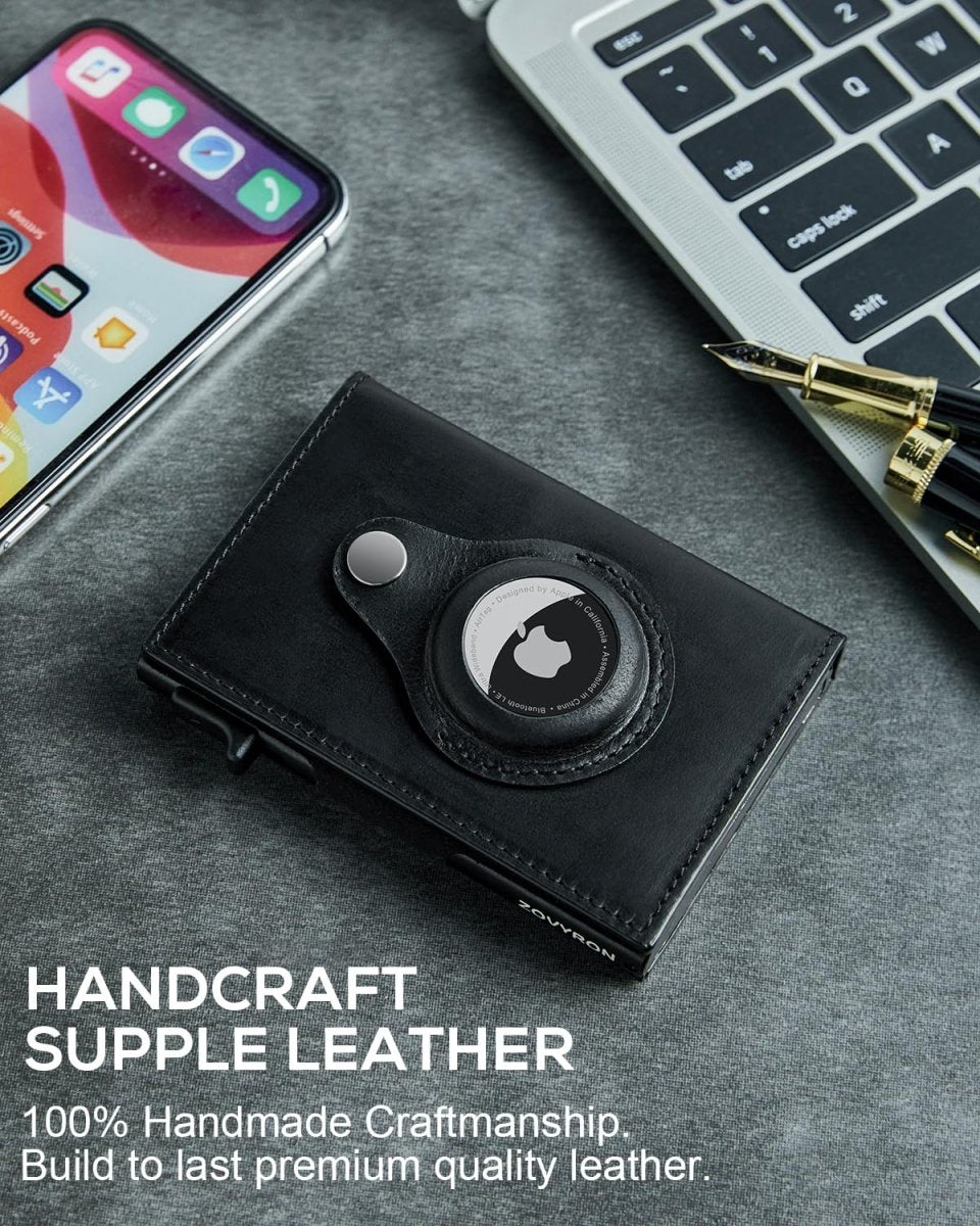 Slim RFID AirTag Wallet for Men – Minimalist Metal Card Holder - Sixin1