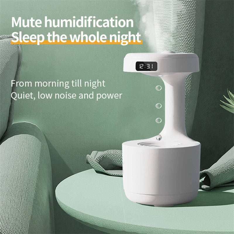 Smart Anti - Gravity Humidifier with Clock - Sixin1