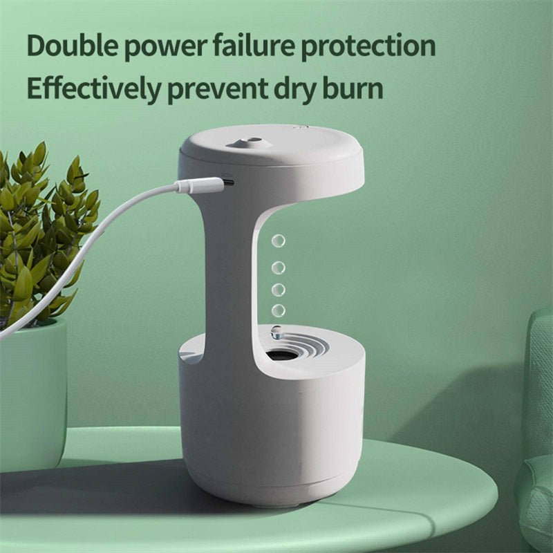Smart Anti - Gravity Humidifier with Clock - Sixin1