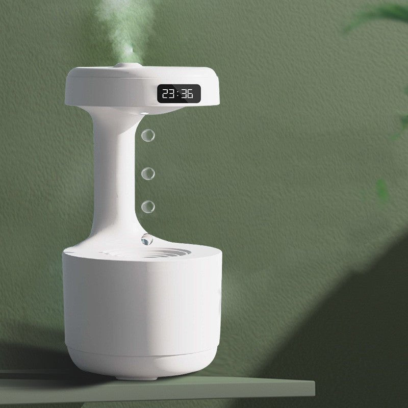 Smart Anti - Gravity Humidifier with Clock - Sixin1