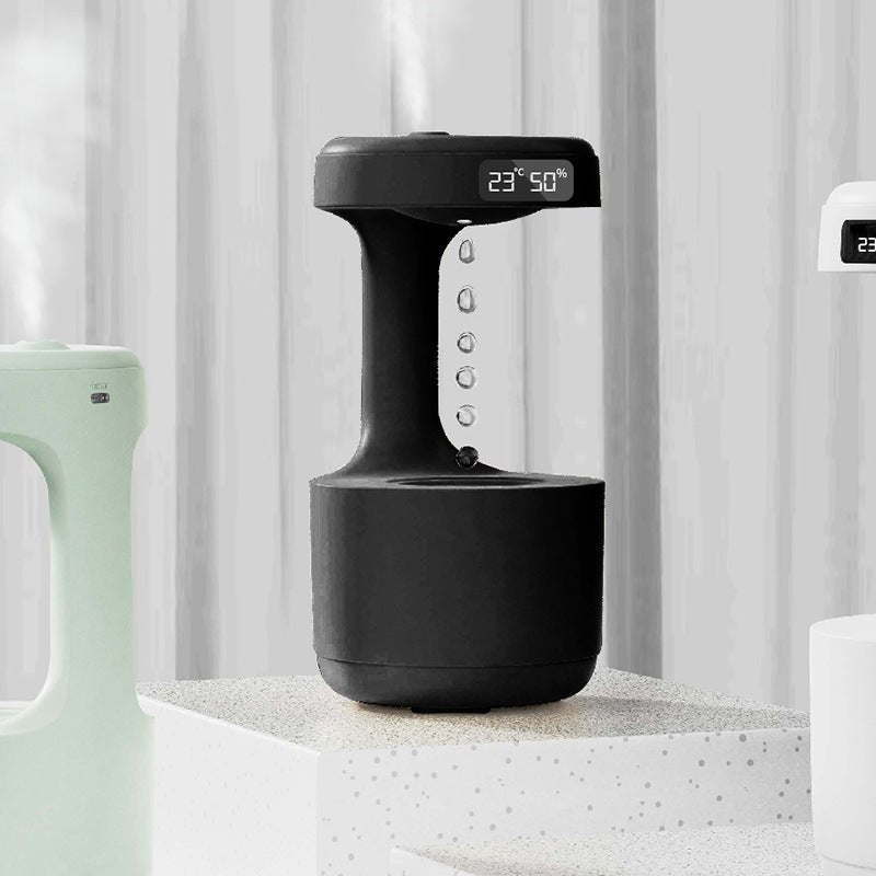 Smart Anti - Gravity Humidifier with Clock - Sixin1