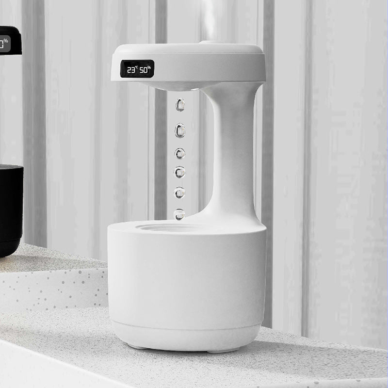 Smart Anti - Gravity Humidifier with Clock - Sixin1